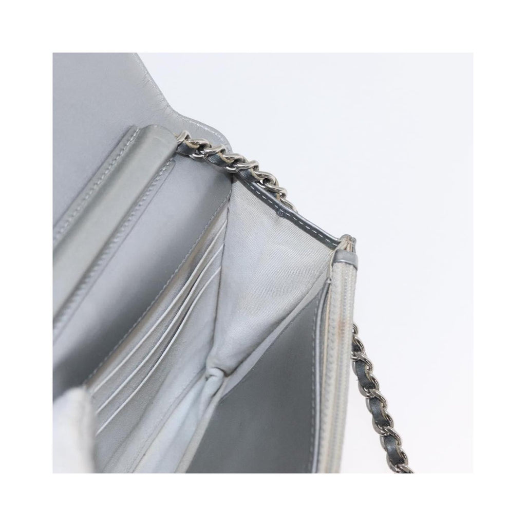 Chanel - Axelremsväska Reissue 2.55 Wallet On Chain Läder - Silver