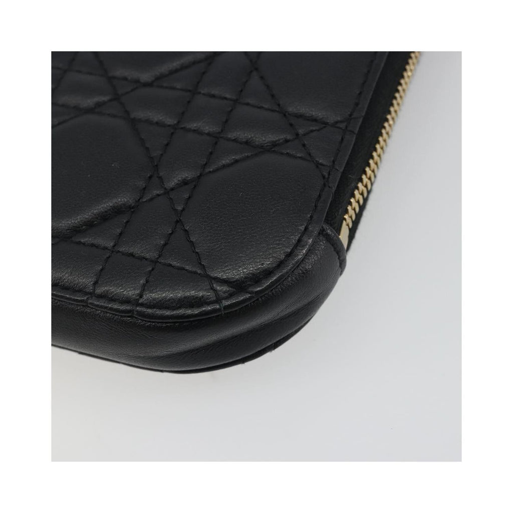 Christian Dior - Axelväska Lady Dior Phone Holder On Chain Läder - Svart