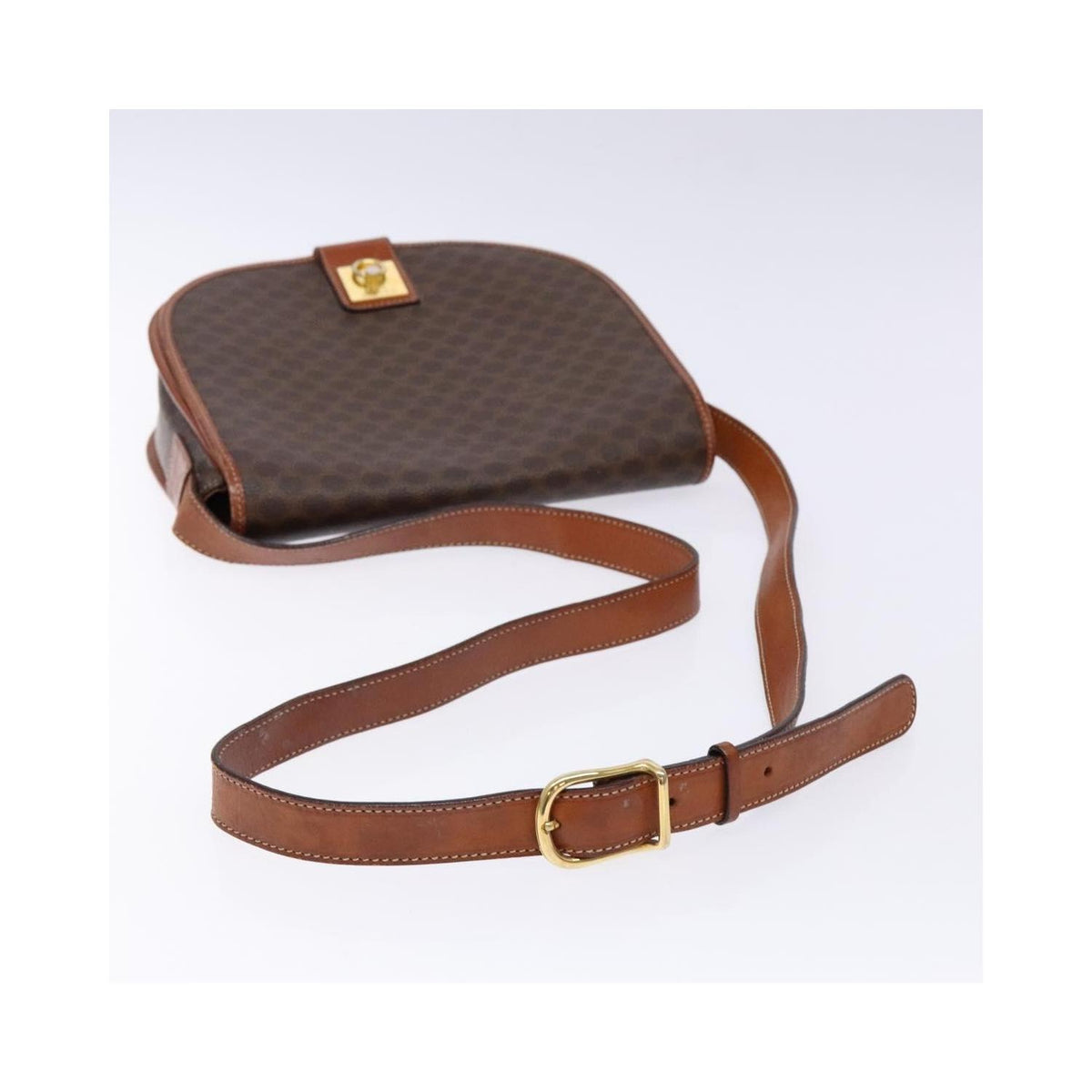 Celine - Axelremsväska Macadam Shoulder Bag Canvas - Brun