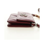 Chanel - Axelväska 19 Wallet On Chain Läder - Vinröd