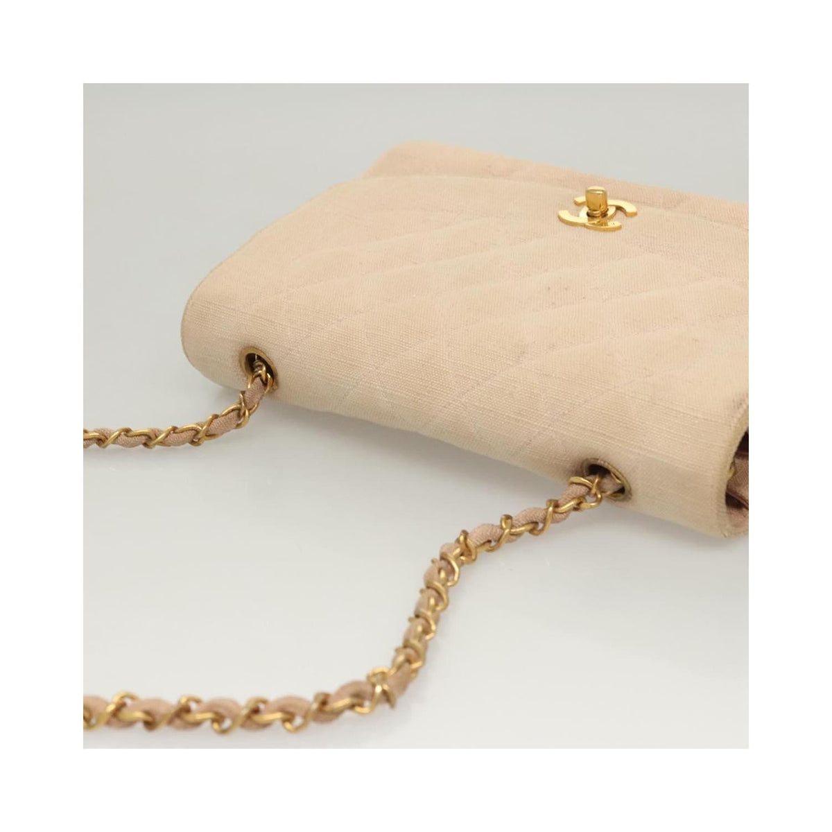 Chanel - Vintage Diana Flap Liten Axelremsväska i Canvas - Rosa