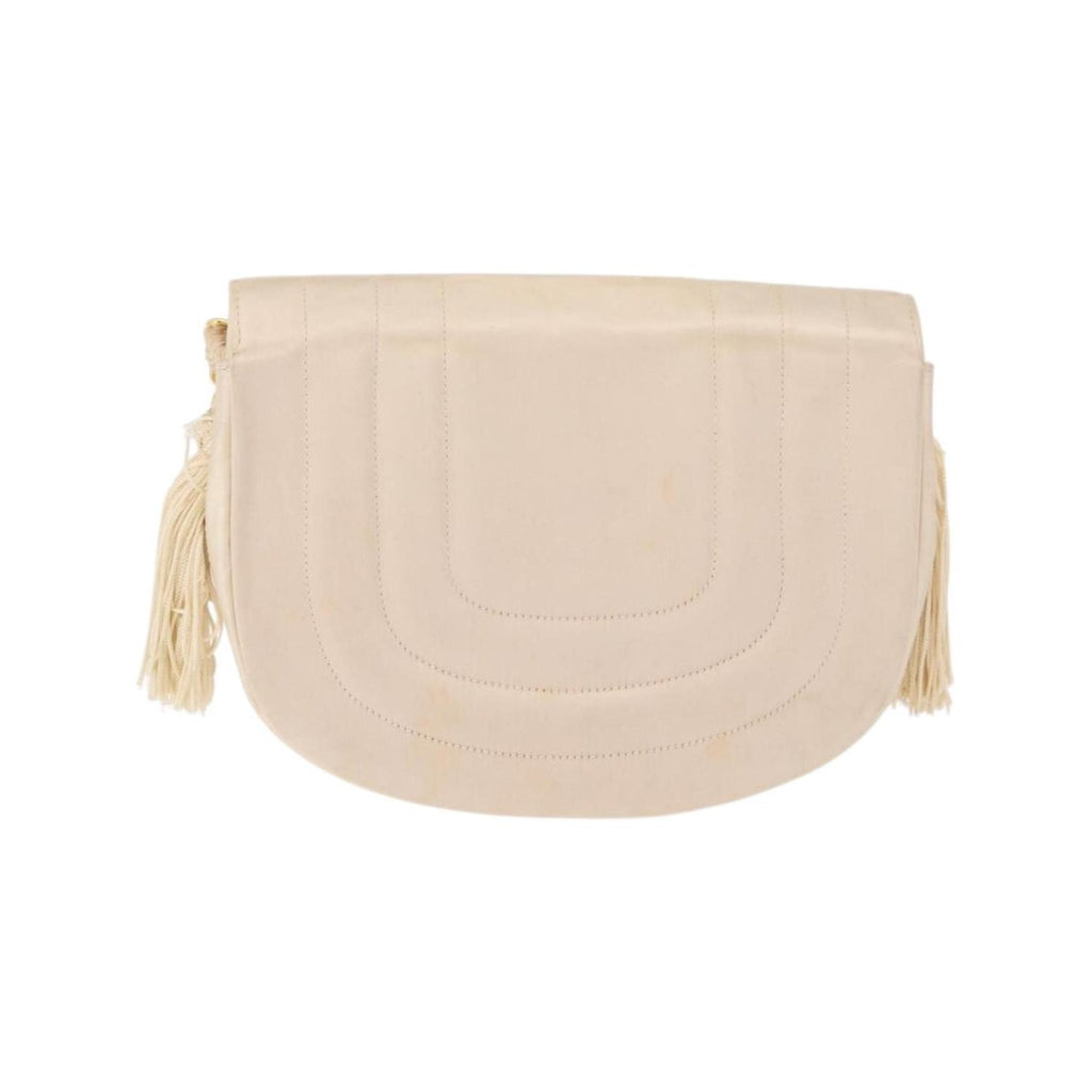 Chanel - Axelväska Vintage Round Flap Satin - Beige