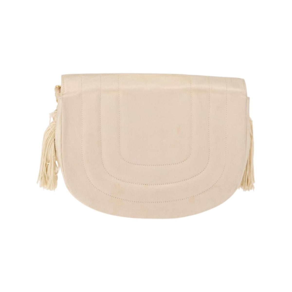 Chanel - Axelväska Vintage Round Flap Satin - Beige