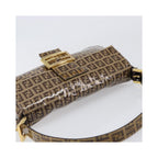 Fendi - Axelväska Mamma Baguette Medium Canvas - Beige