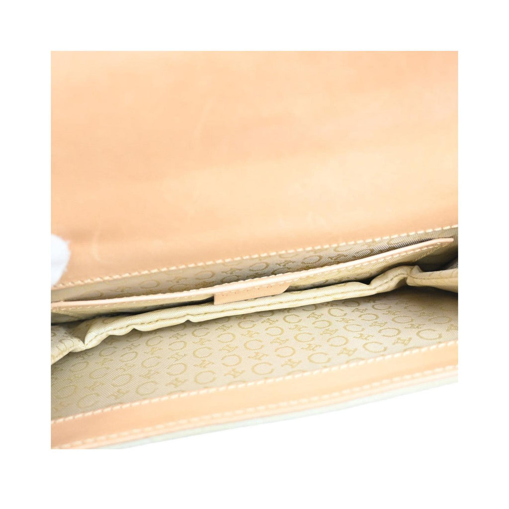 Celine - C Macadam Shoulder Pochette i mocka - Beige