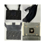 Fendi - Borsa a spalla Baguette convertibile in marsupio in tela - Nero