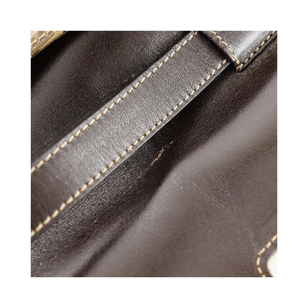 Fendi - Zucchino Mamma Baguette Plastic Axelremsväska - Brun