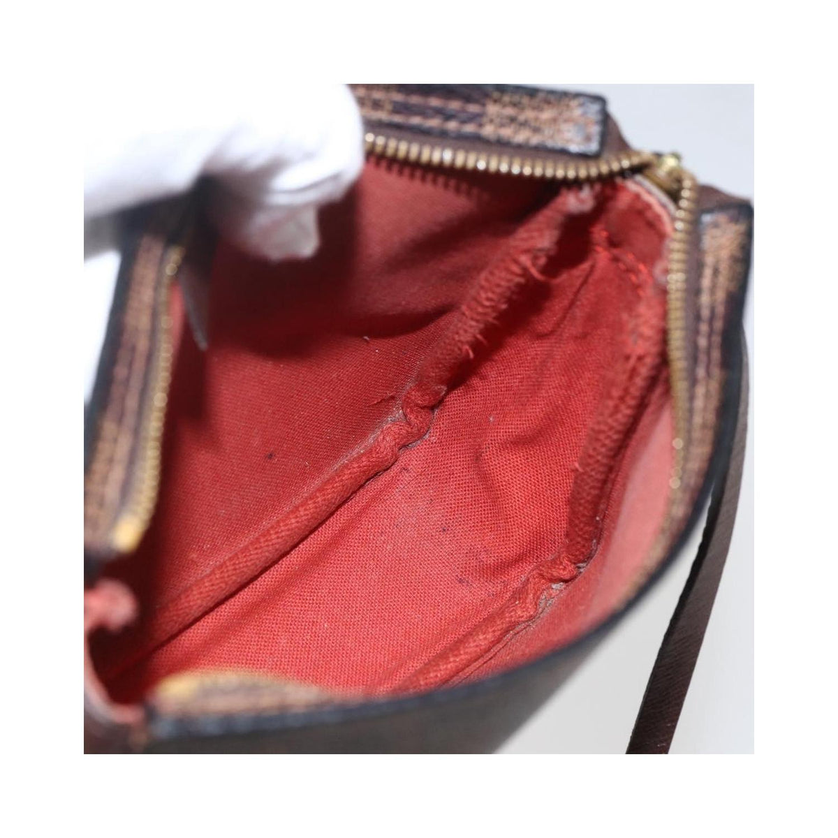 Louis Vuitton - Trousse Make Up Small Clutch i Lærred - Brun