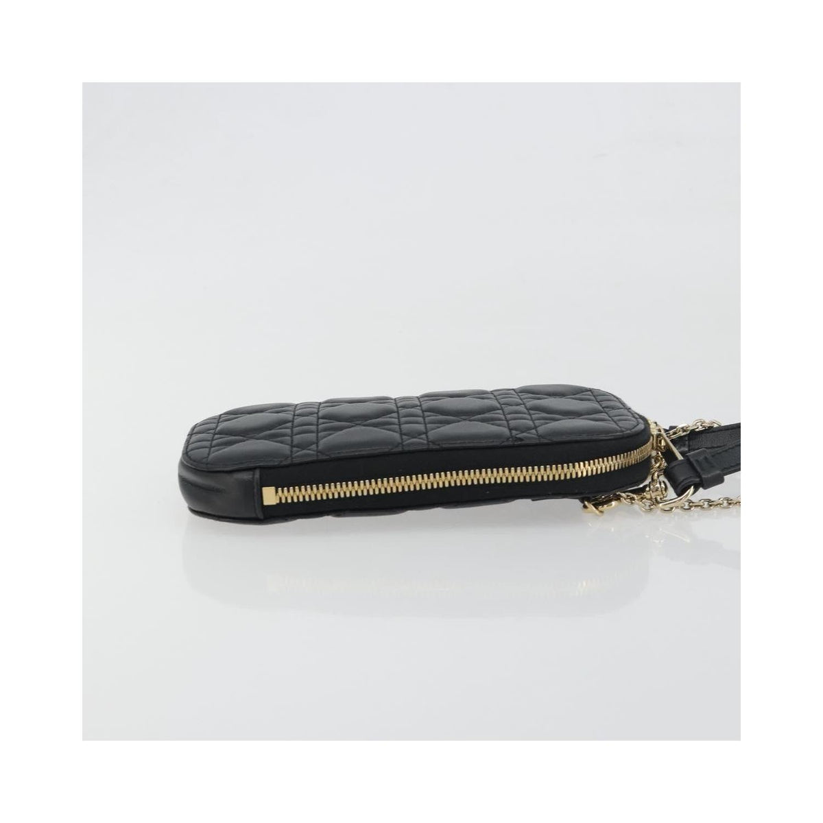 Christian Dior - Axelväska Lady Dior Phone Holder On Chain Läder - Svart