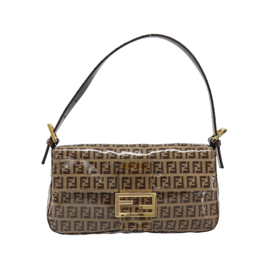 Fendi - Axelväska Mamma Baguette Medium Canvas - Beige