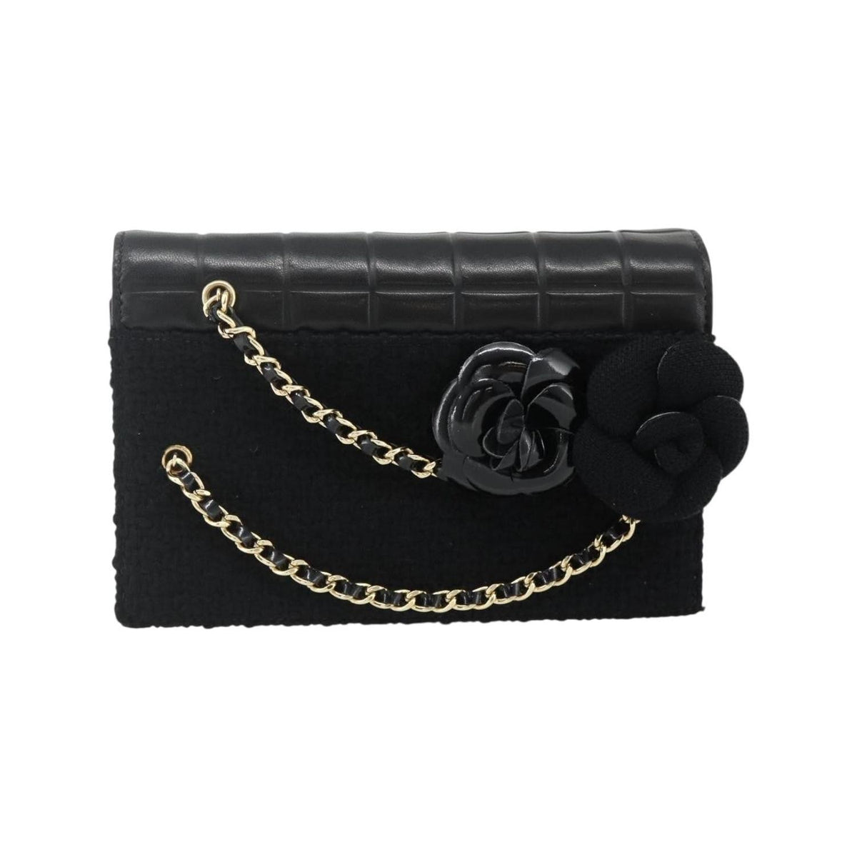 Chanel - Flap Clutch Kuverttaske Læder - Sort