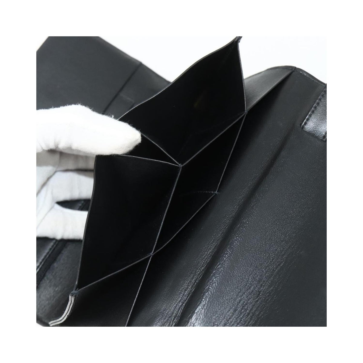 Chanel - Flap Clutch Kuverttaske Læder - Sort