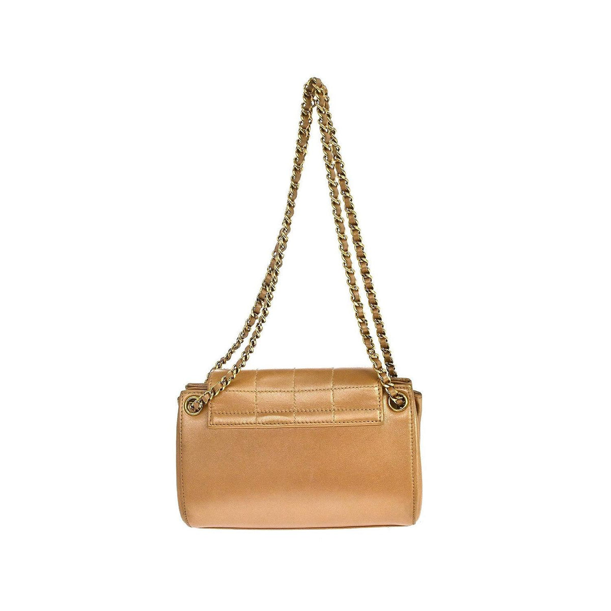 Chanel - Axelremsväska Mademoiselle Mini Läder - Brun