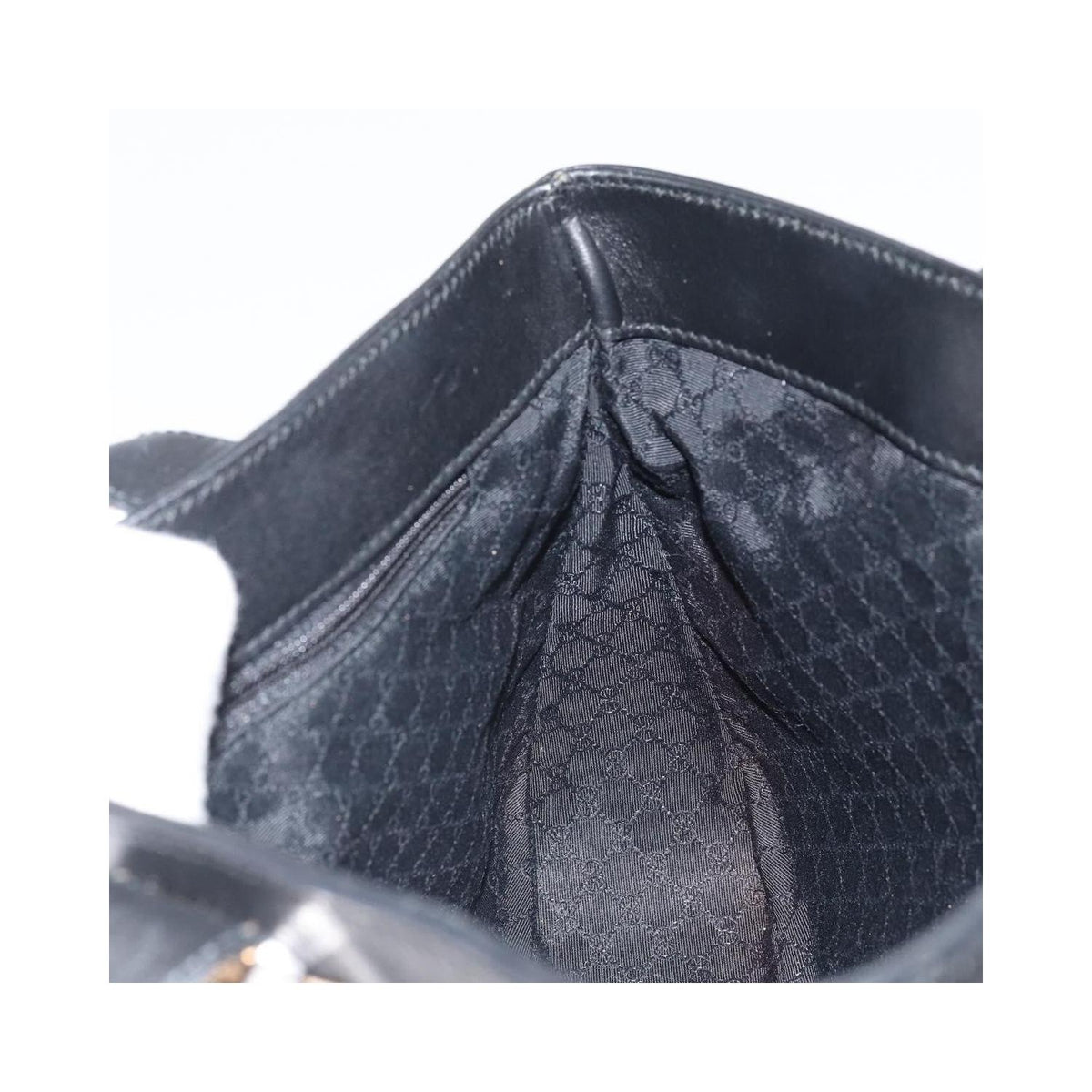 Gucci - Vintage Web Tote Lædershopper - Sort