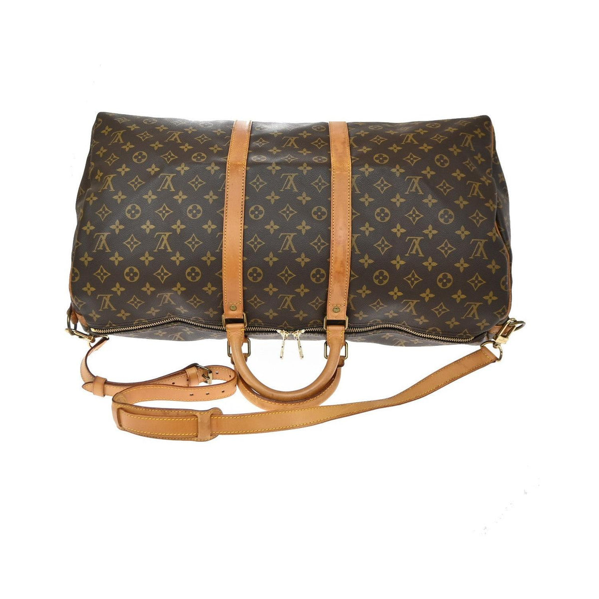 Louis Vuitton - Borsa da viaggio Keepall Bandoulière 55 in pelle - Marrone