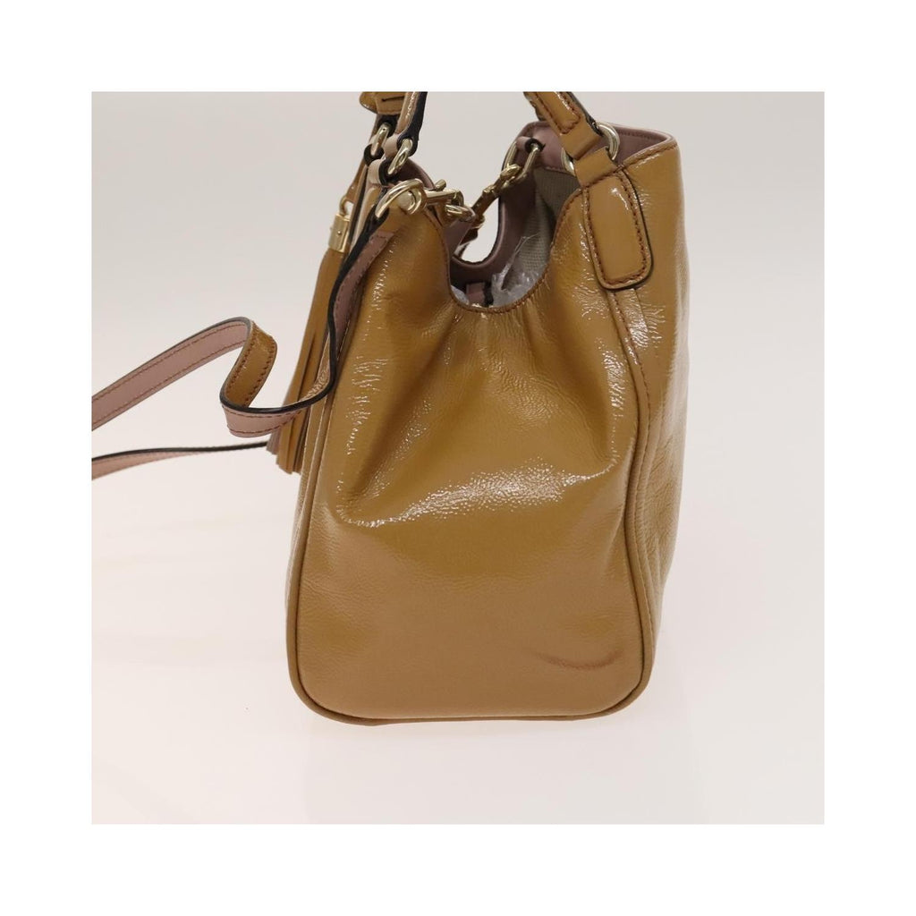 Gucci - Axelremsväska Soho Convertible Shoulder Bag Small Lackläder - Beige