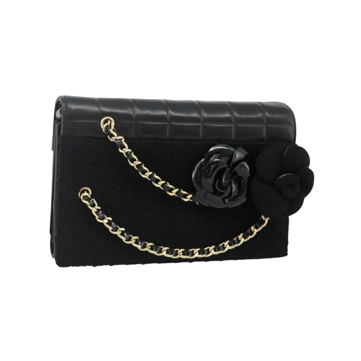 Chanel - Flap Clutch Kuverttaske Læder - Sort