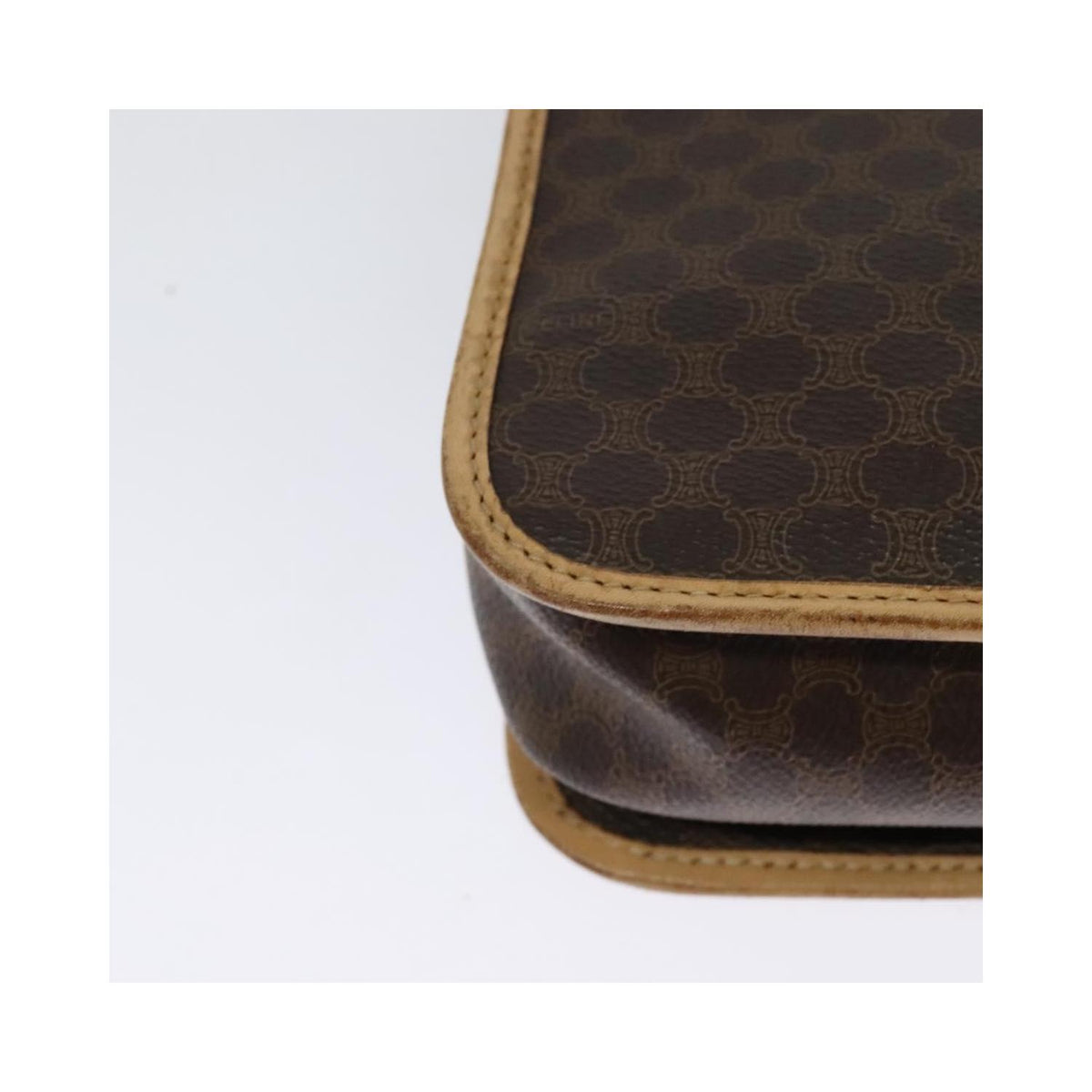 Celine - Borsa a spalla Macadam in tela - Marrone