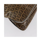 Fendi - Torba Na Ramię Mamma Baguette Z PVC - Brązowa
