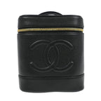 Chanel Vintage Timeless Cosmetic Case Caviar Small