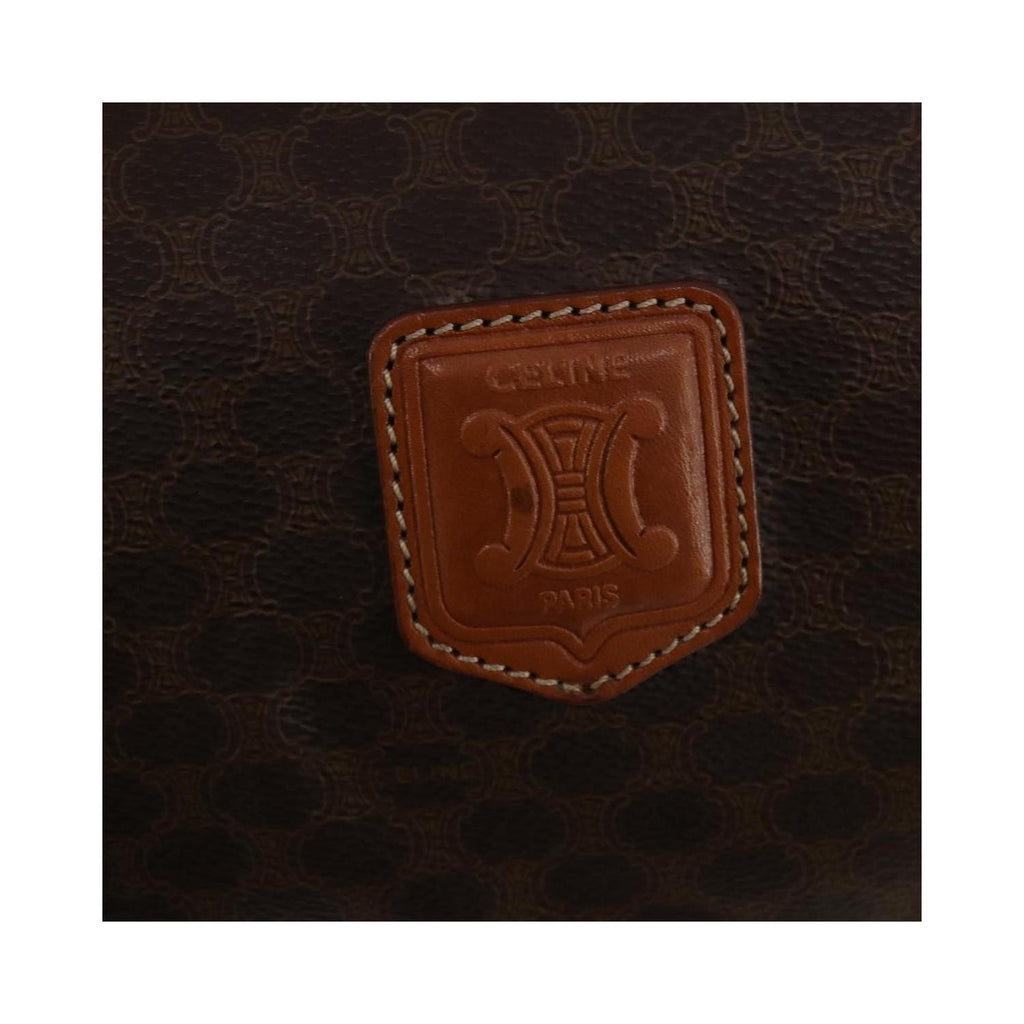 Celine - Boston Stor Handväska I PVC - Brun