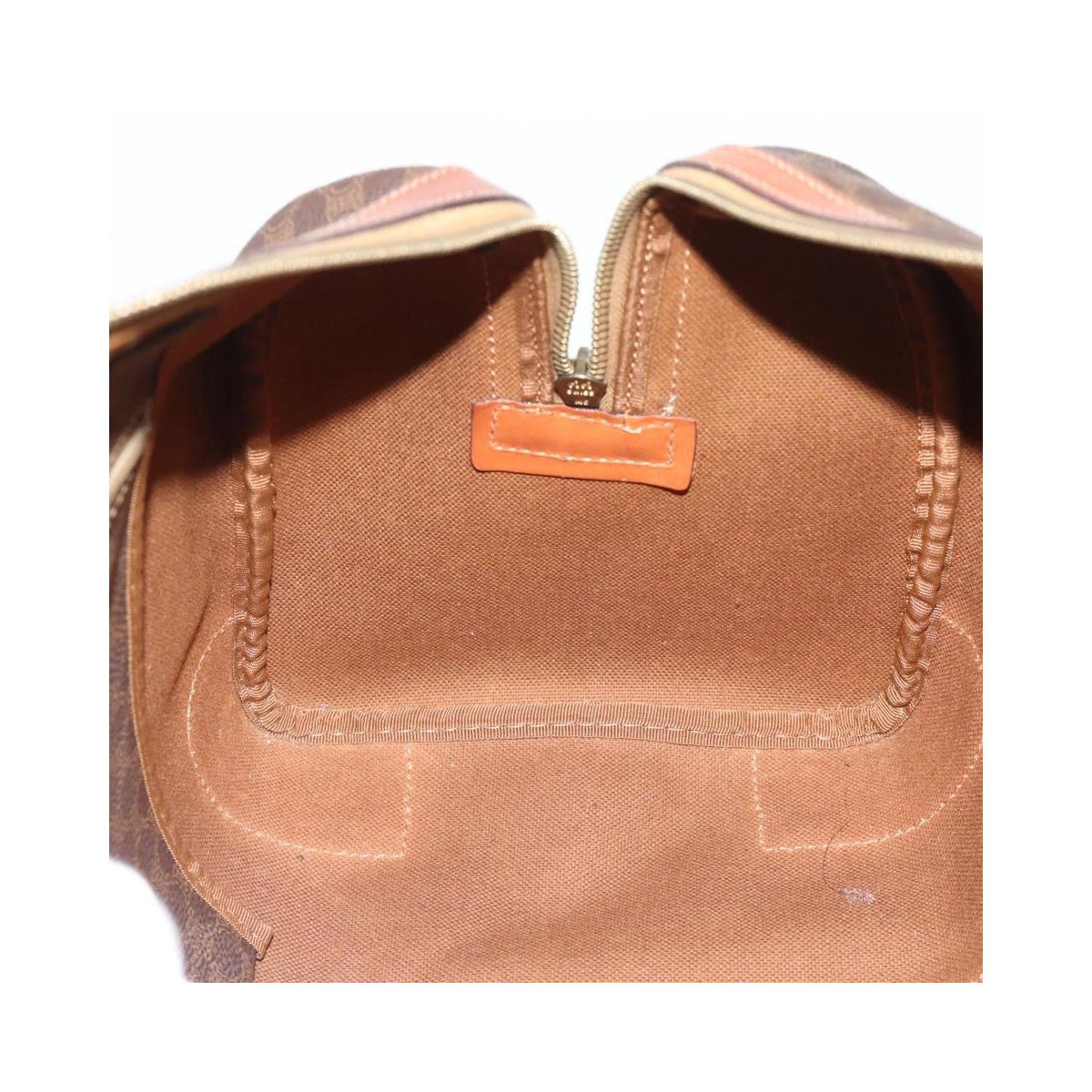 Celine - Torebka Do Ręki Vintage Macadam Boston Z Płótna - Brązowa