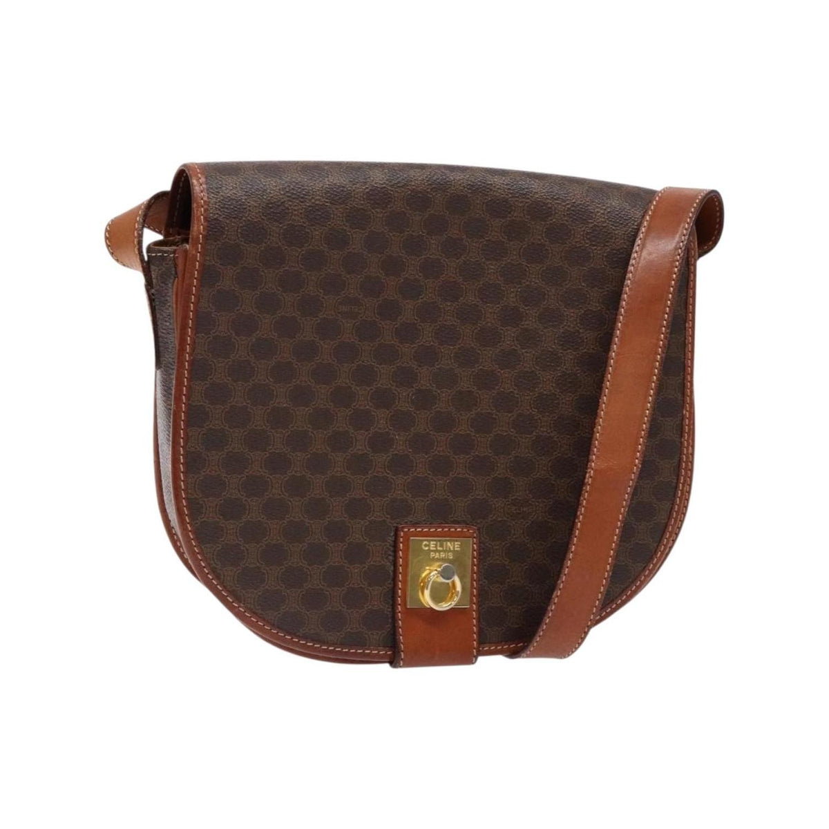 Celine - Axelremsväska Macadam Shoulder Bag Canvas - Brun