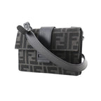 Fendi - Borsa a spalla Baguette convertibile in marsupio in tela - Nero