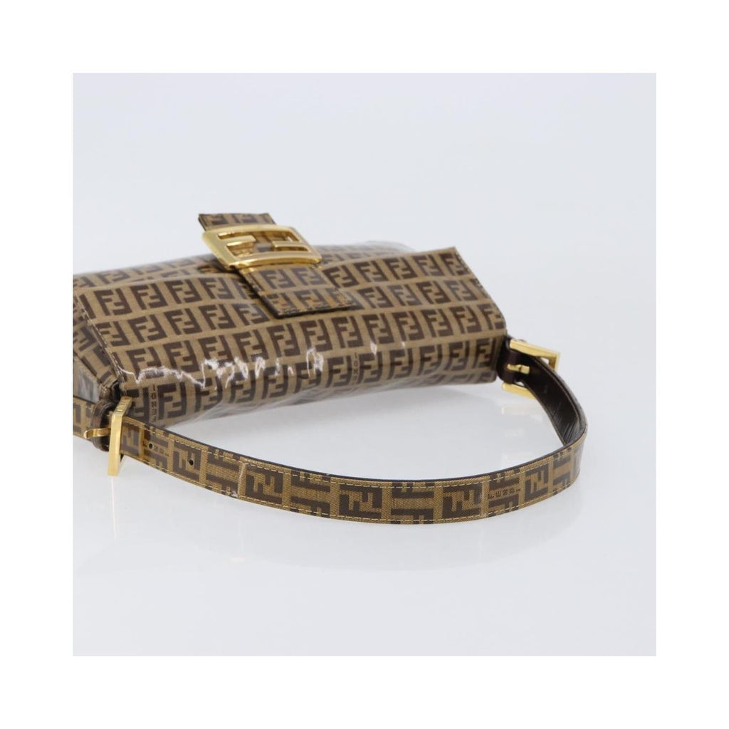 Fendi - Axelväska Mamma Baguette Medium Canvas - Beige