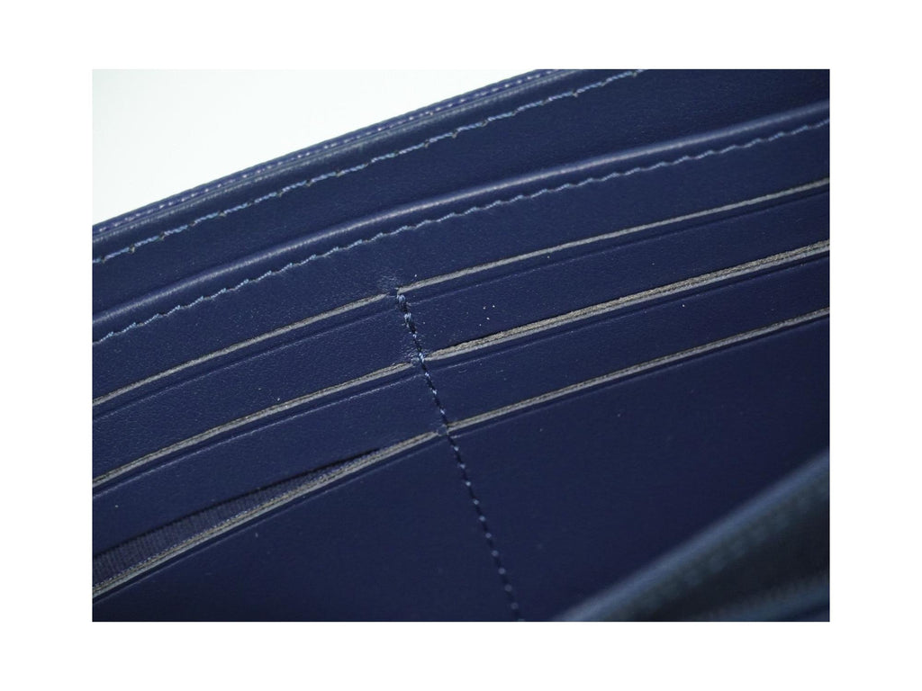 Chanel - Plånbok Deauville Flap Wallet Long Läder - Marinblå