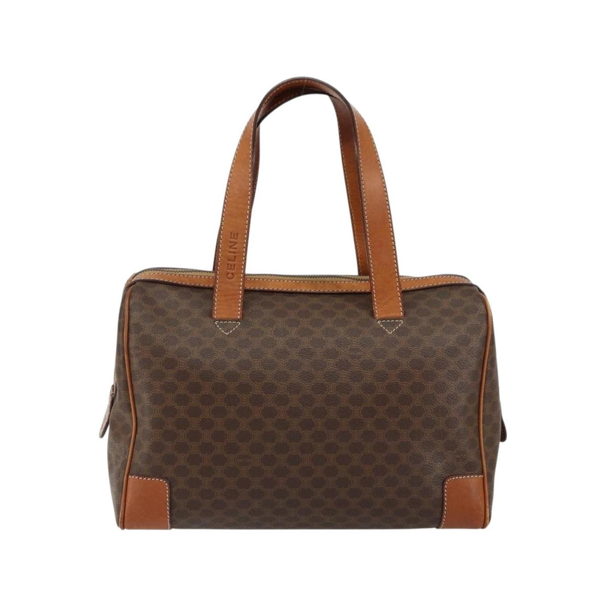 Celine – Torebka Na Ramię Macadam Handbag Z Płótna – Brązowa