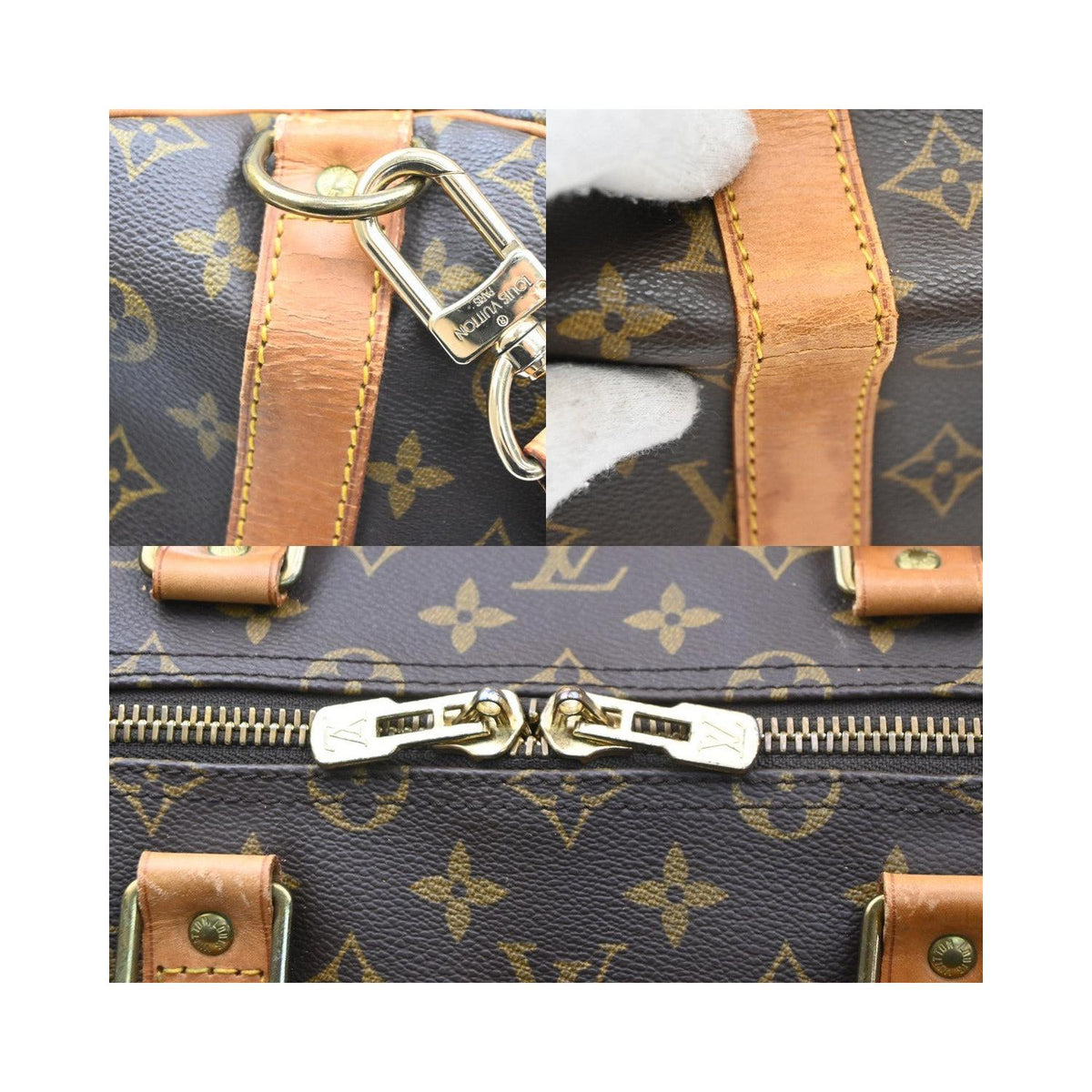 Louis Vuitton - Borsa da viaggio Keepall Bandoulière 55 in pelle - Marrone