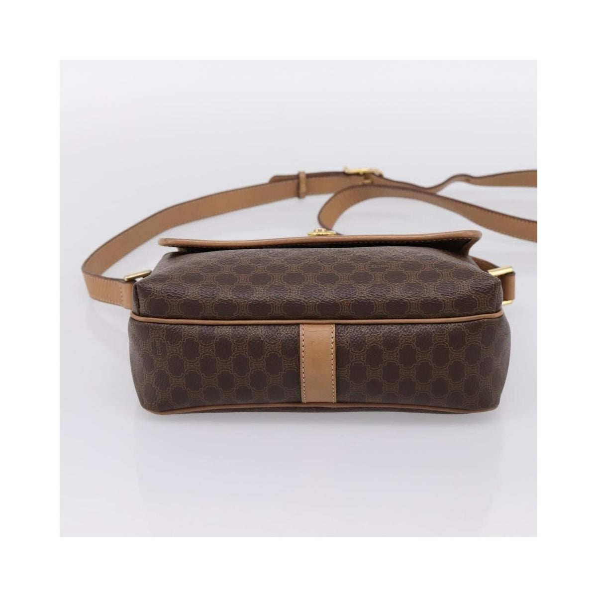 Celine - Macadam Medium Skuldertaske i Lærred - Brun