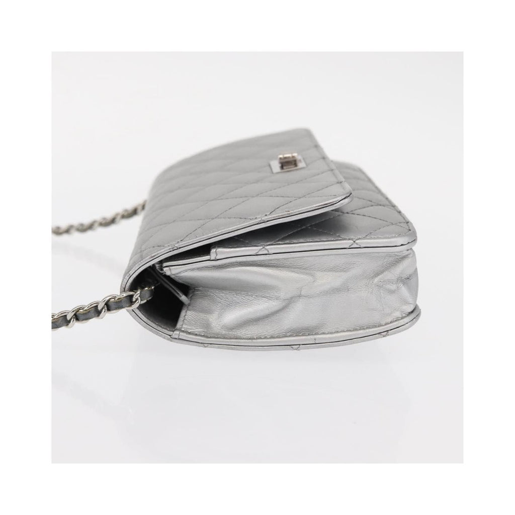 Chanel - Axelremsväska Reissue 2.55 Wallet On Chain Läder - Silver
