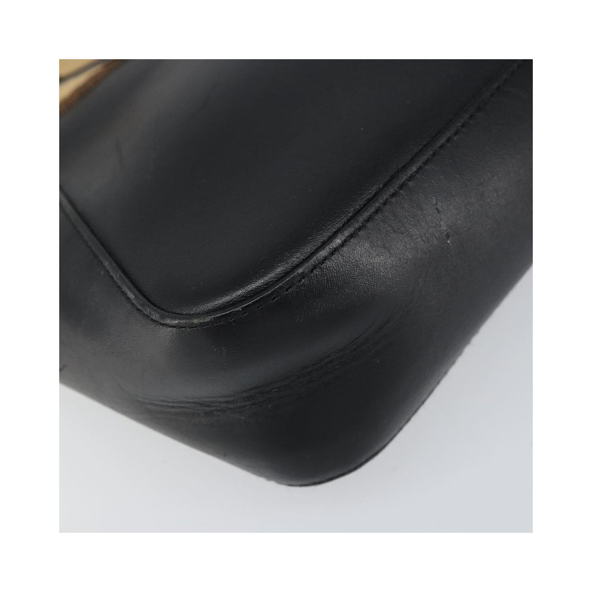 Gucci - Vintage Web Tote Lædershopper - Sort