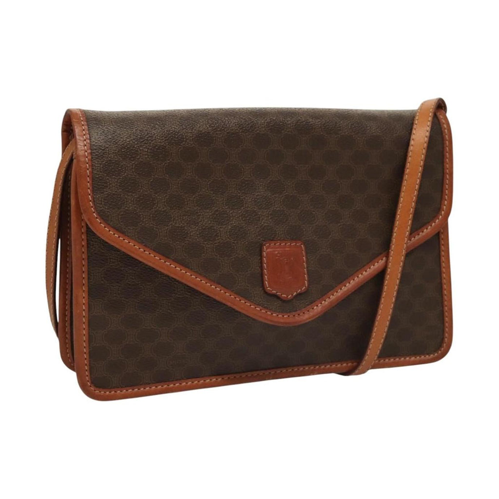 Celine Vintage Macadam Shoulder Bag Canvas and Leather Product Image