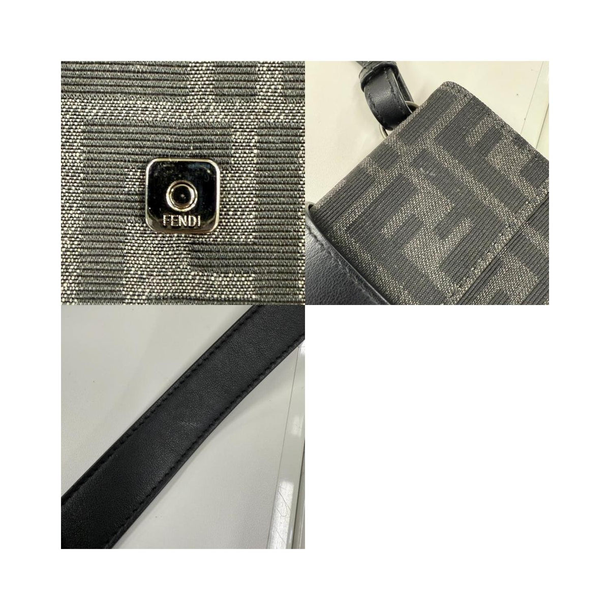 Fendi - Borsa a spalla Baguette convertibile in marsupio in tela - Nero