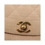 Chanel - Vintage Diana Flap Liten Axelremsväska i Canvas - Rosa