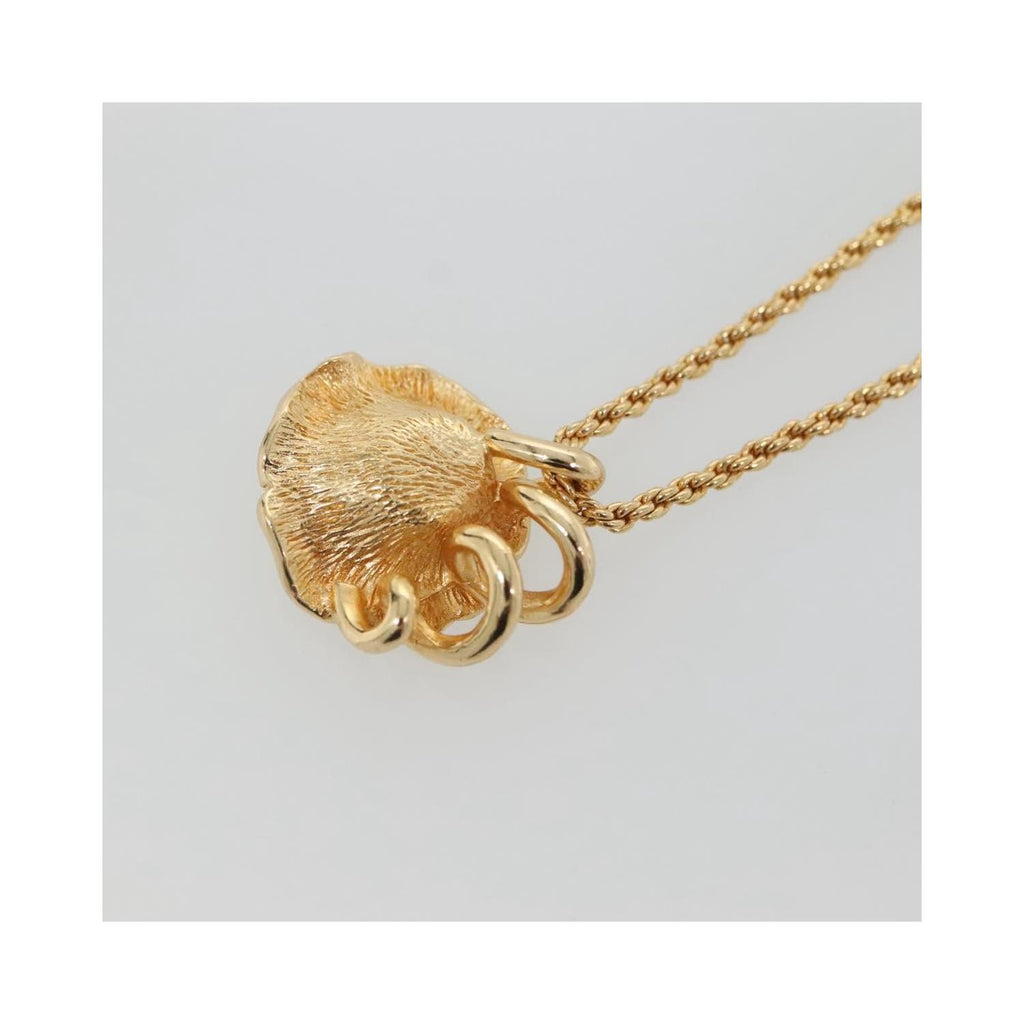 Christian Dior - Smycke Logo Flower Necklace Metall - Guld