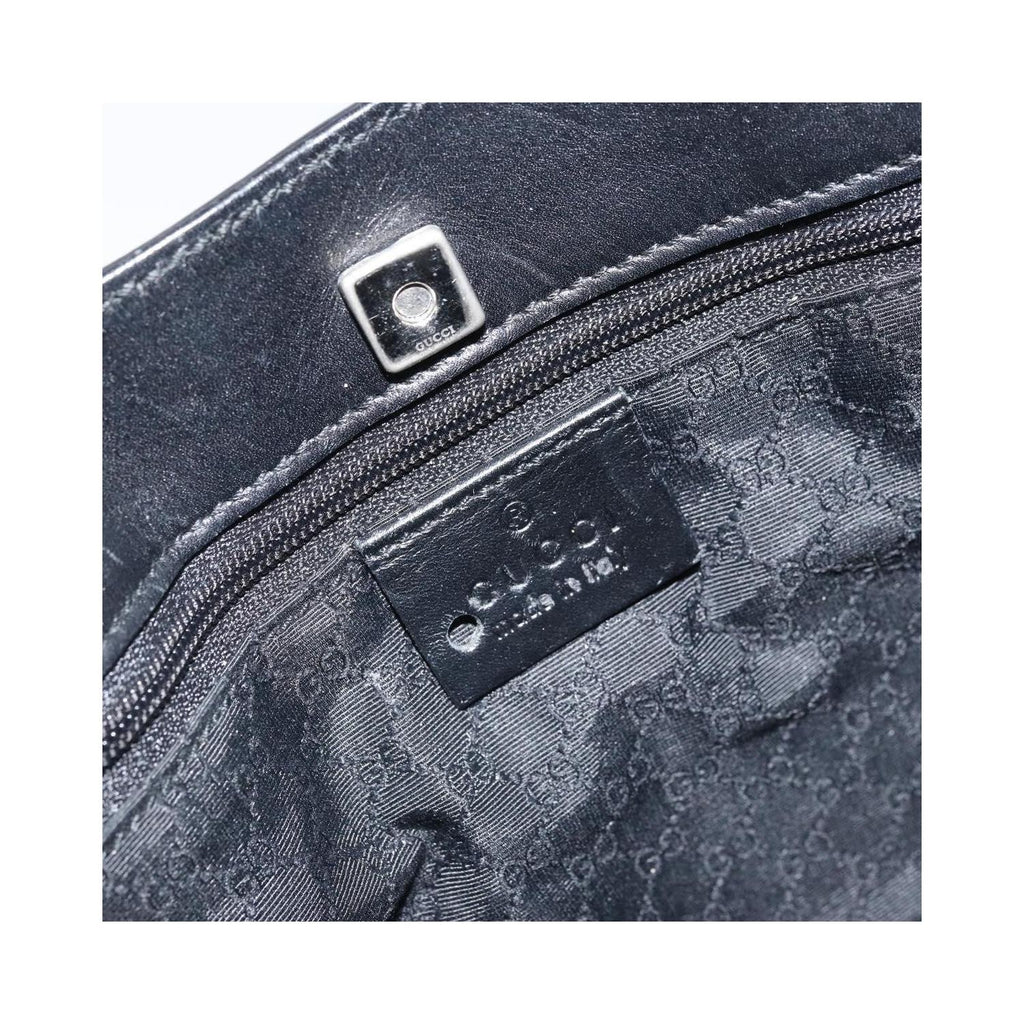 Gucci - Vintage Web Tote Lædershopper - Sort
