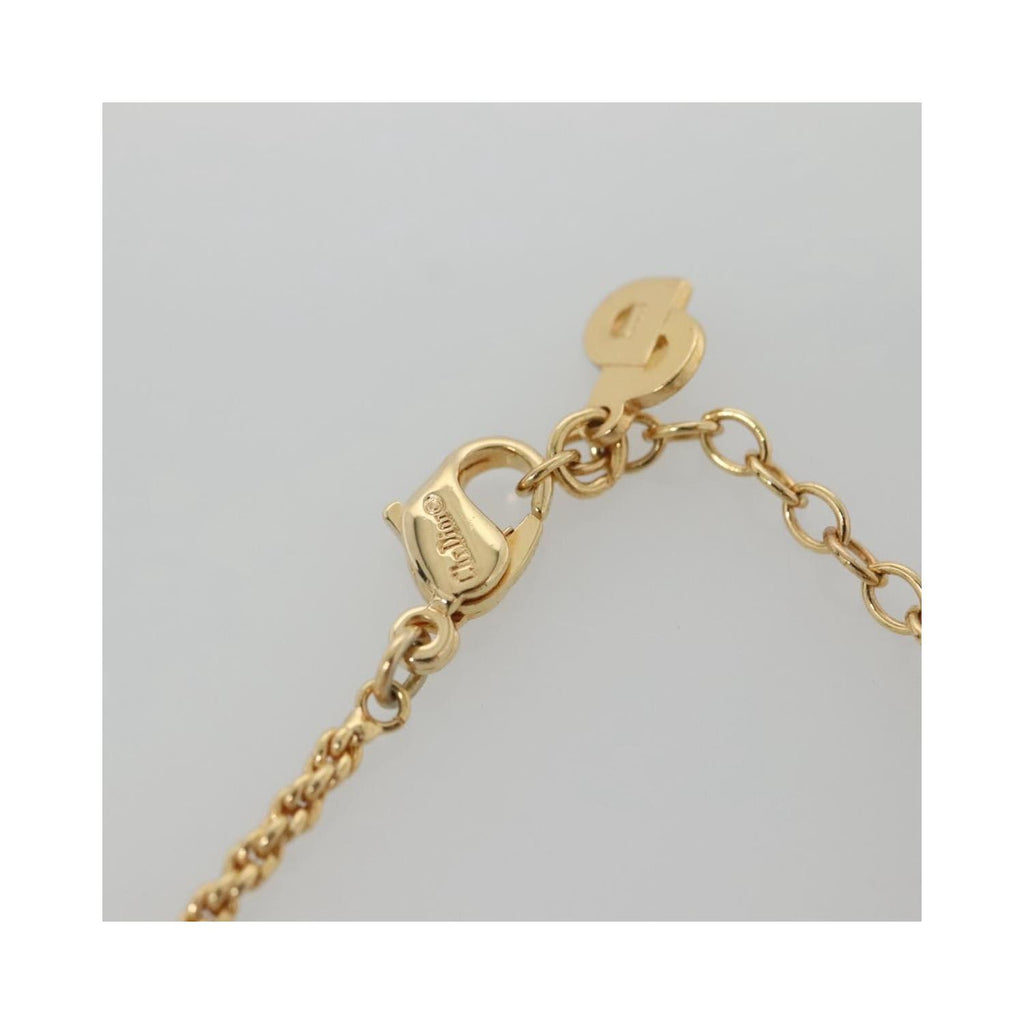 Christian Dior - Smycke Logo Flower Necklace Metall - Guld