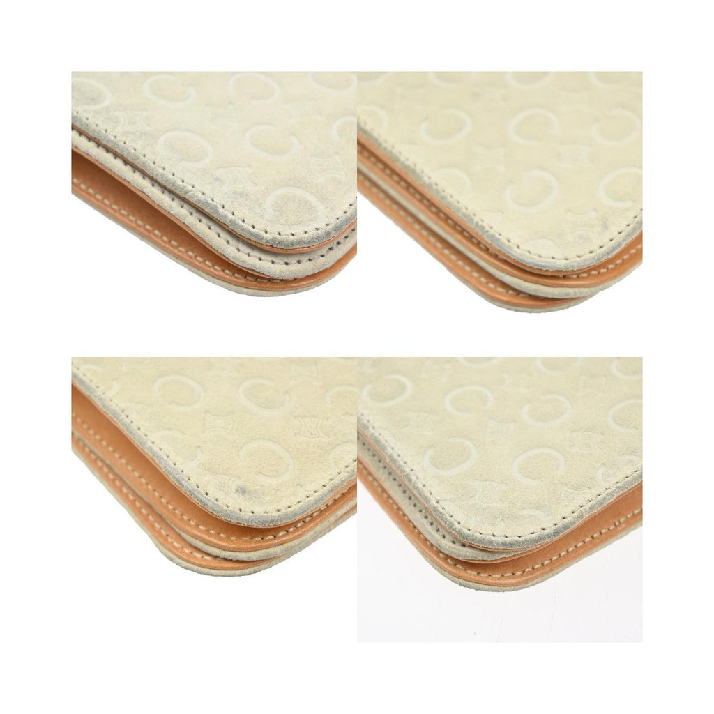 Celine - C Macadam Shoulder Pochette i mocka - Beige