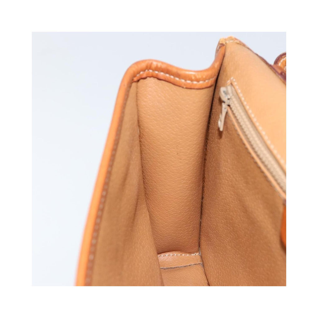 Celine - Borsa a spalla vintage Macadam con logo circolare in tela - Marrone