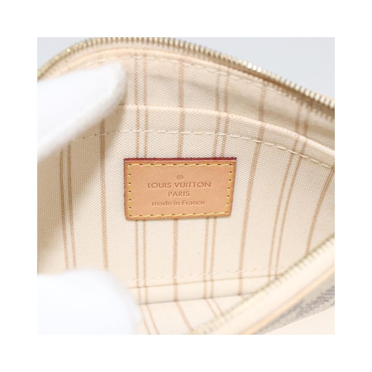 Louis Vuitton - Saszetka Neverfull Pochette Small Toile - Biała