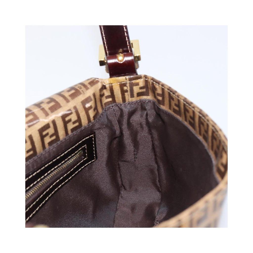 Fendi - Axelväska Mamma Baguette Medium Canvas - Beige