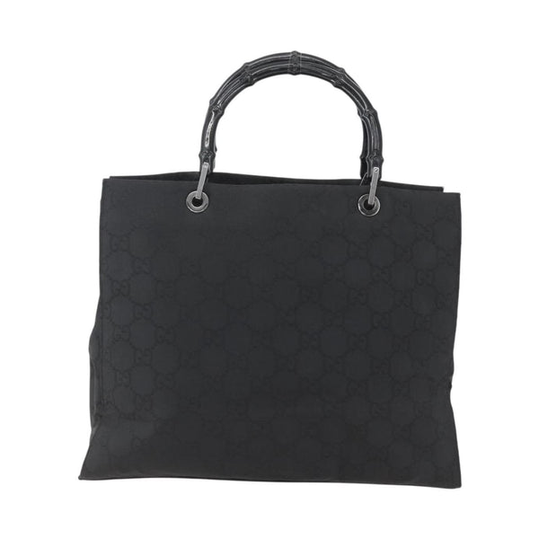 Gucci Vintage Bamboo Handle Tote GG Nylon Medium