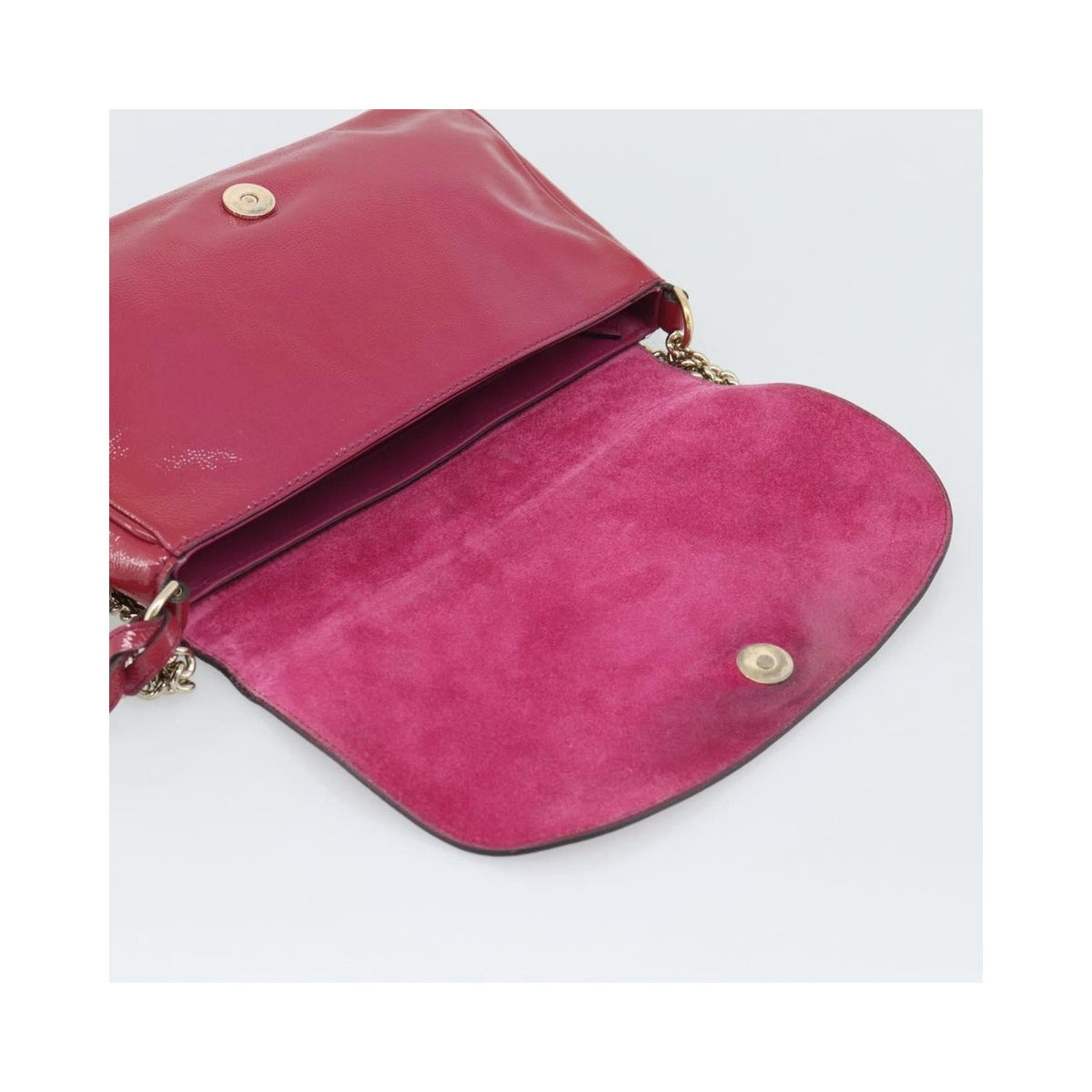 Gucci - Axelremsväska Soho Chain Medium Lackläder - Rosa