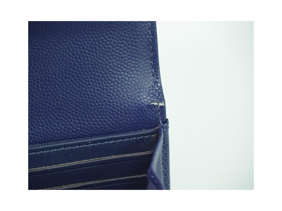Chanel - Plånbok Deauville Flap Wallet Long Läder - Marinblå