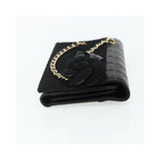 Chanel - Flap Clutch Kuverttaske Læder - Sort