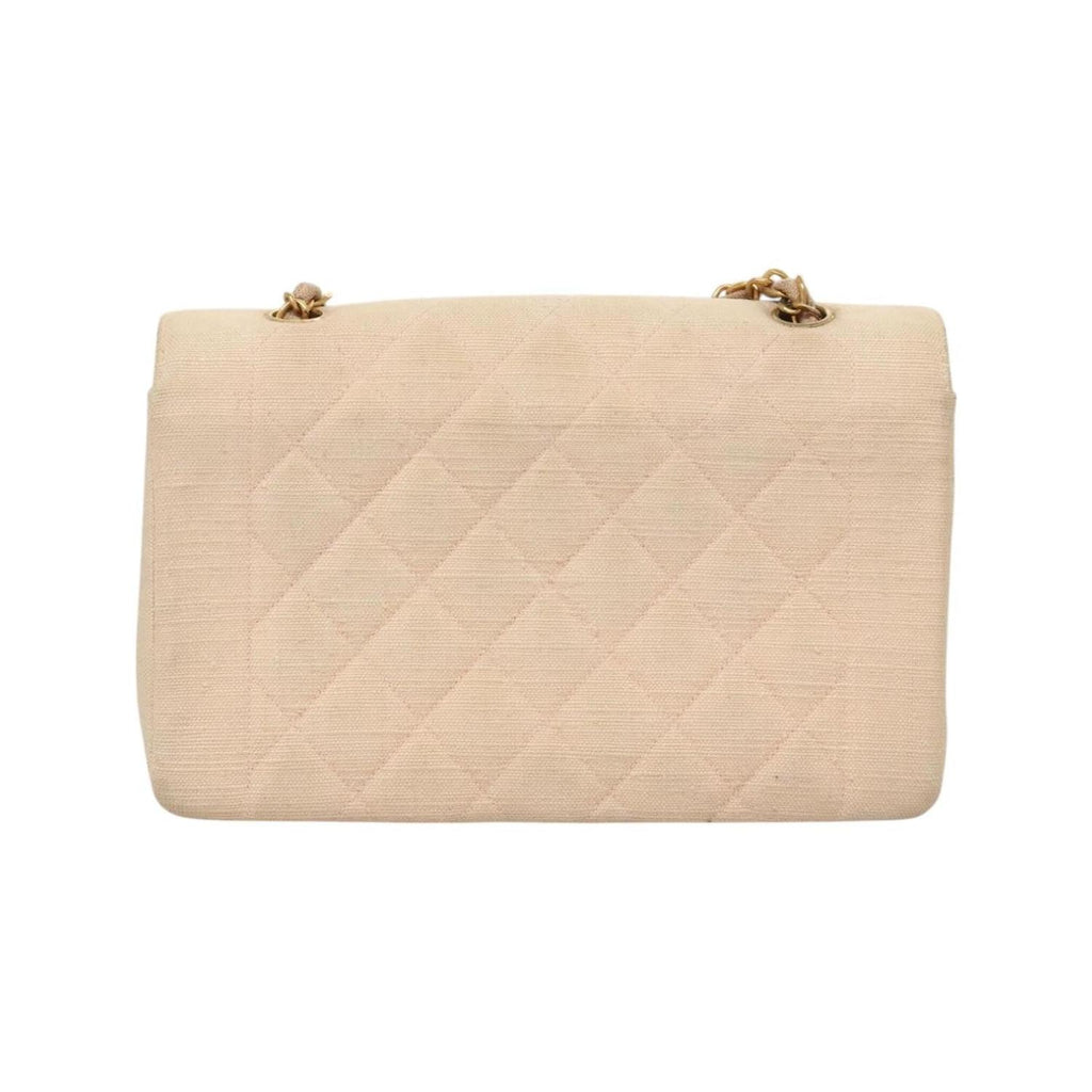 Chanel - Vintage Diana Flap Liten Axelremsväska i Canvas - Rosa